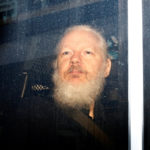 WikiLeaks Founder Julian Assange Is Seen In A Police Van, After He Was Arrested By British Police, In London