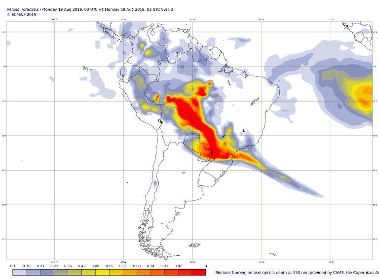 Aerosol Da Fumaça Das Queimadas Agosto 2019