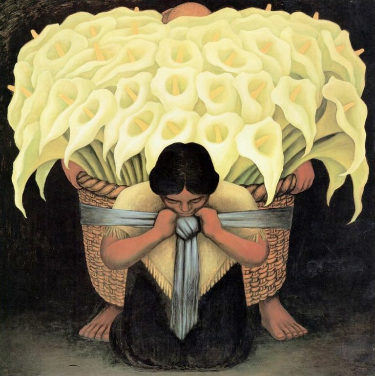 Vendedora De Flores Flower Vendor In Detail Diego Rivera 1020x1024