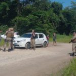 Policiais Militares Durante A Acao Ilegal Em Kaaguy Mirim Pora Foto Comunidade Indigena Scaled