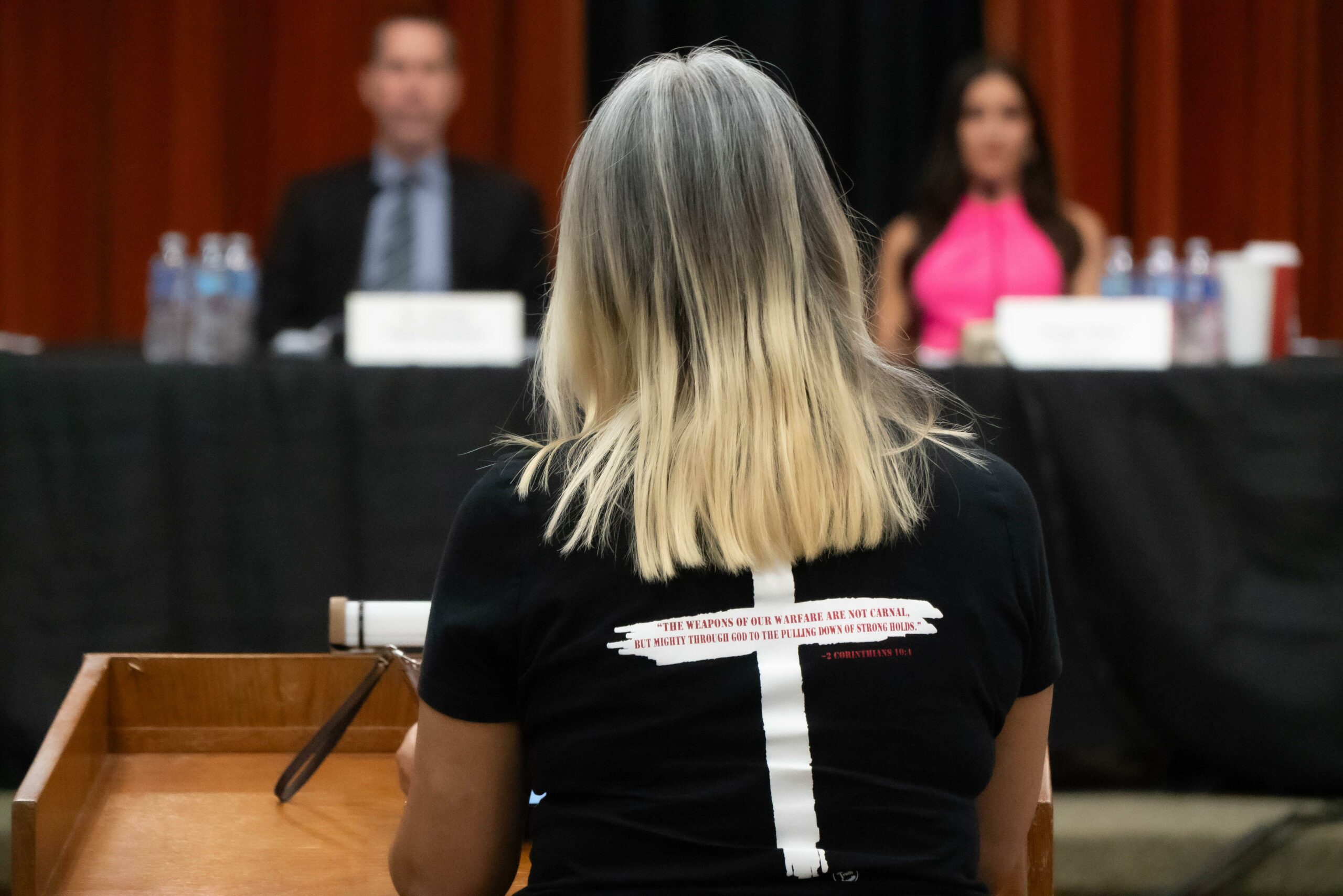 Chino, California, USA. 20th July, 2023. A Christian Activist Speaks To The CVUSD Board About A Policy That Would Force Teachers In The District To Out Gay And Trans Students To Their Parents (Credit Image: © Jake Lee Green/ZUMA Press Wire) EDITORIAL USAG