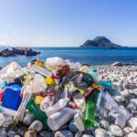 Plastic Bottles On Beach